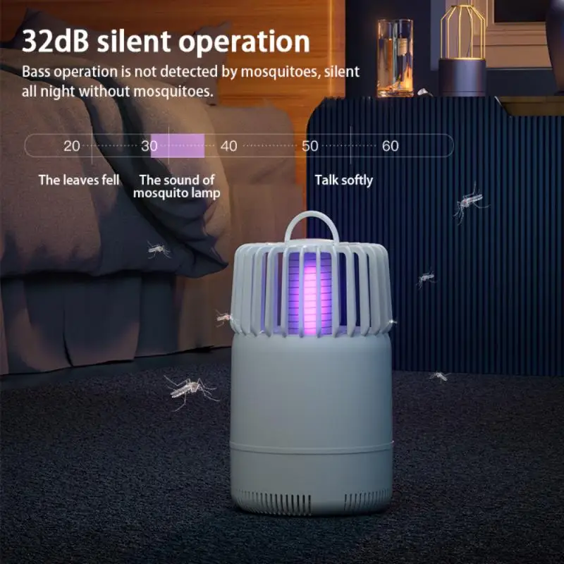 Indoor Fly Trap Catch Insect Indoors With Suction Bug Light Sticky Glue Non-irritating Odor Silent Operation Mosquito Killer | Лампы и