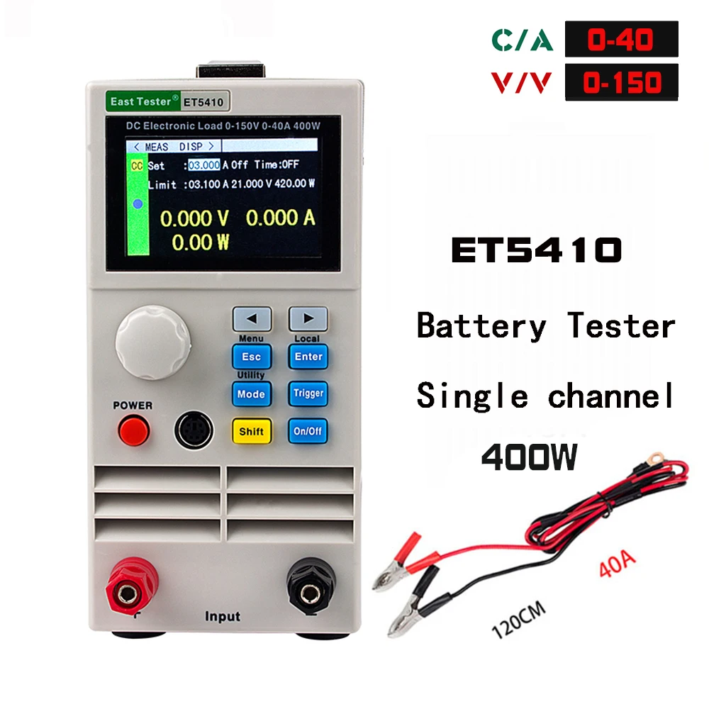 ET5410 400W 150V 40A/15A Профессиональный программируемый DC Электрическая нагрузка