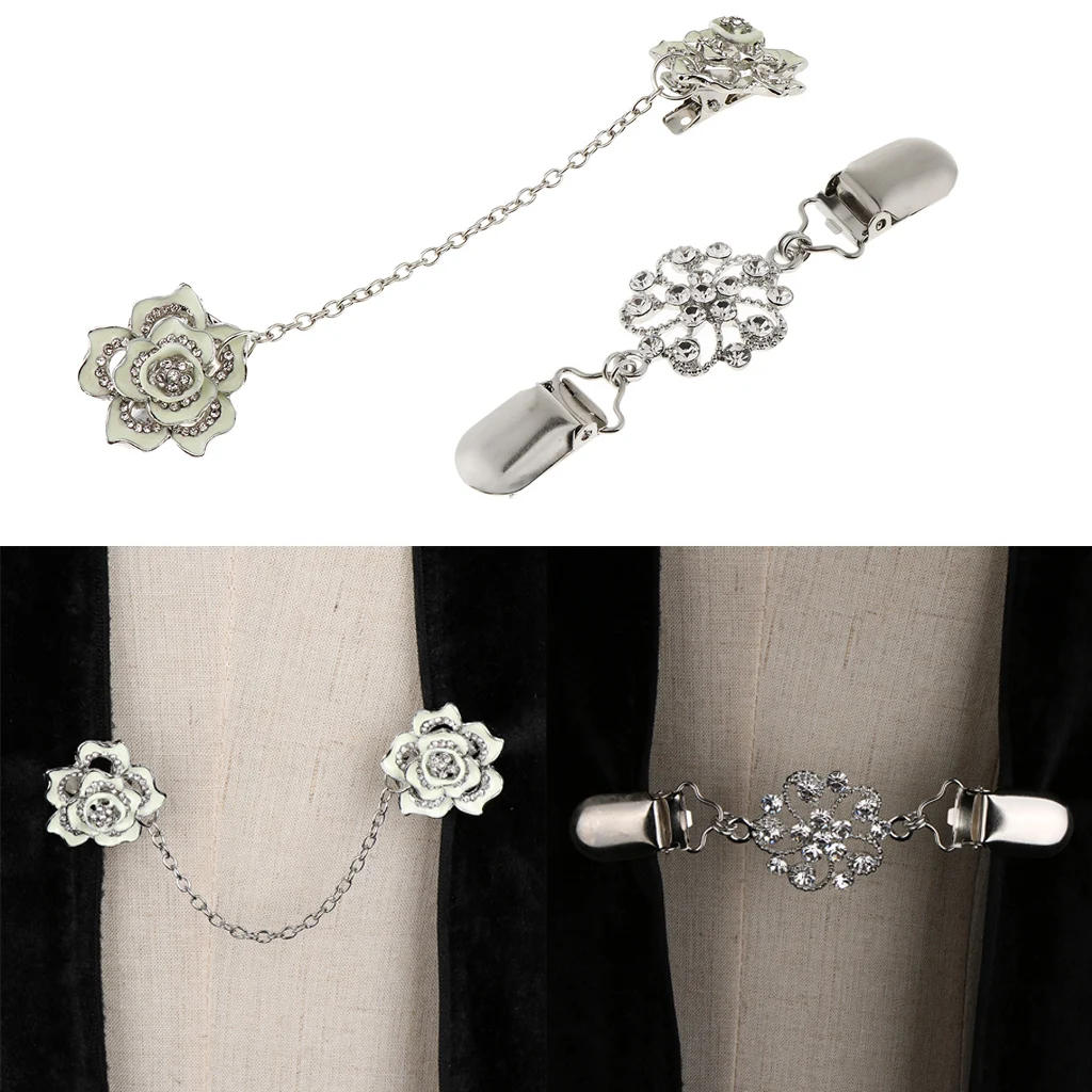 2 шт. цветок камелии брошь на воротник пряжка цепь Воротник Брошь Заколки для