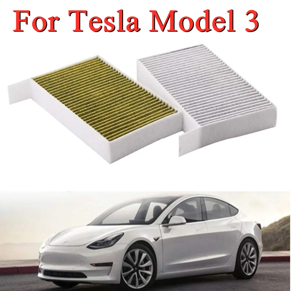 

Car Air Conditioning Filter Car Cabin Air Filter Replacement with Activated Carbon for Tesla Model 3 2017 2018 2019