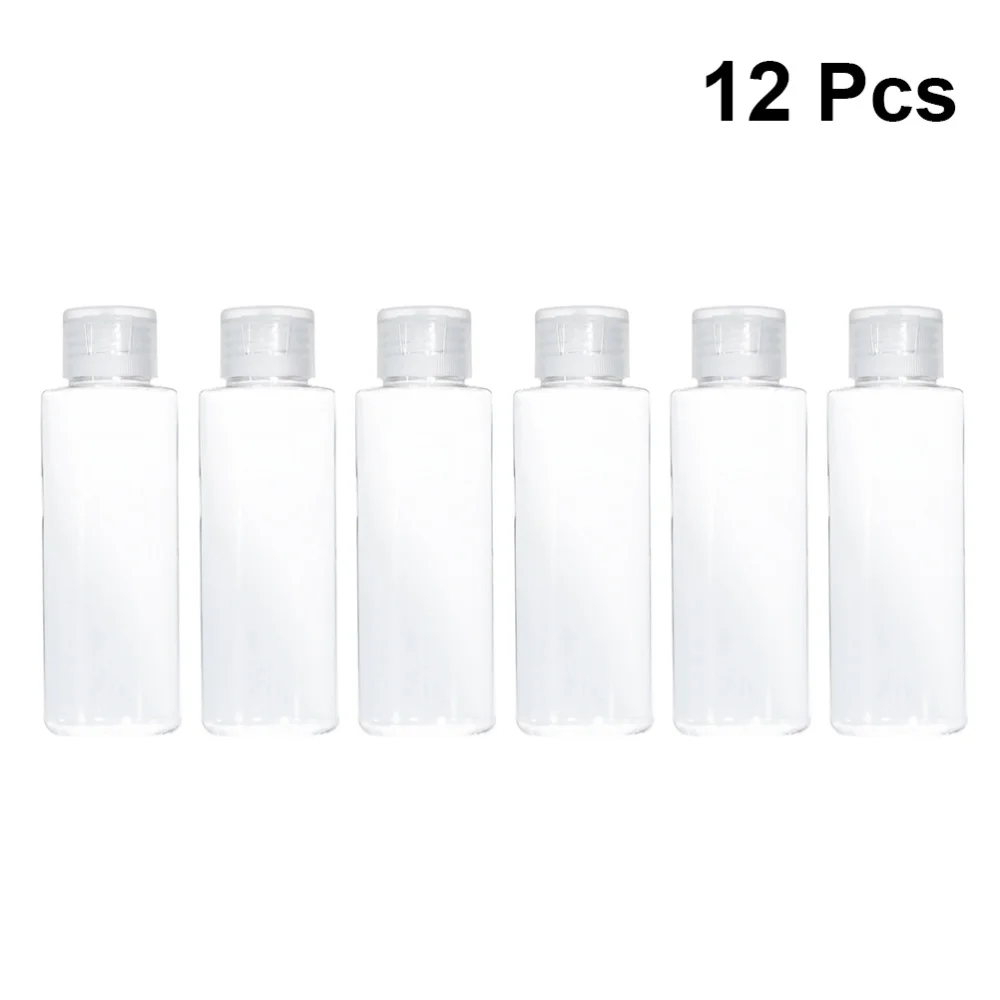 

12pcs 50ml Transparent Cosmetic Bottle Portable Cosmetic Empty Travel Bottle Lotion Storage Bottle