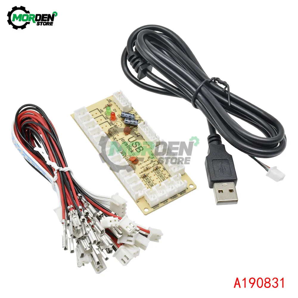 Нулевой задержки аркадный USB кодер ПК к джойстику Rocker печатная плата DIY комплект