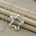 Новое ожерелье с кулоном в виде звезды и морской звезды из чистого серебра, цепочка в виде змеи для женщин, модные свадебные ювелирные изделия для помолвки, оптовая продажа