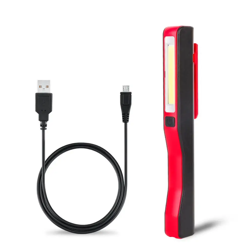 Фонарь 3 Вт 1 с магнитной вспышкой 180 градусов литий ионный аккумулятор USB кабель