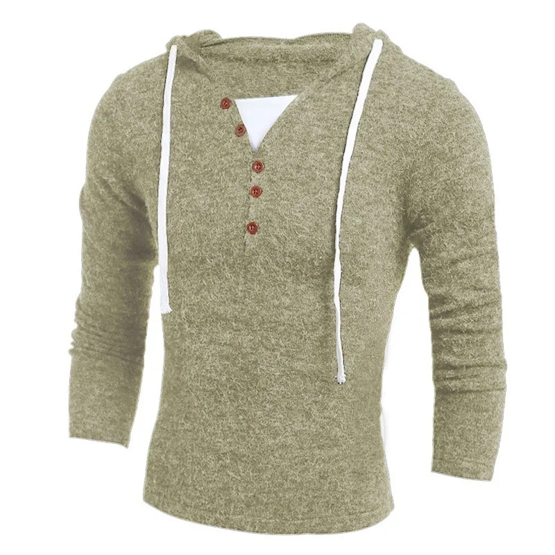 

Hooded Knit Sweater Coat Men Clothes Slim Fit Pullovers Knitted Sweater Mens Clothing Man Clothes Vintage Sweater Black Sweater