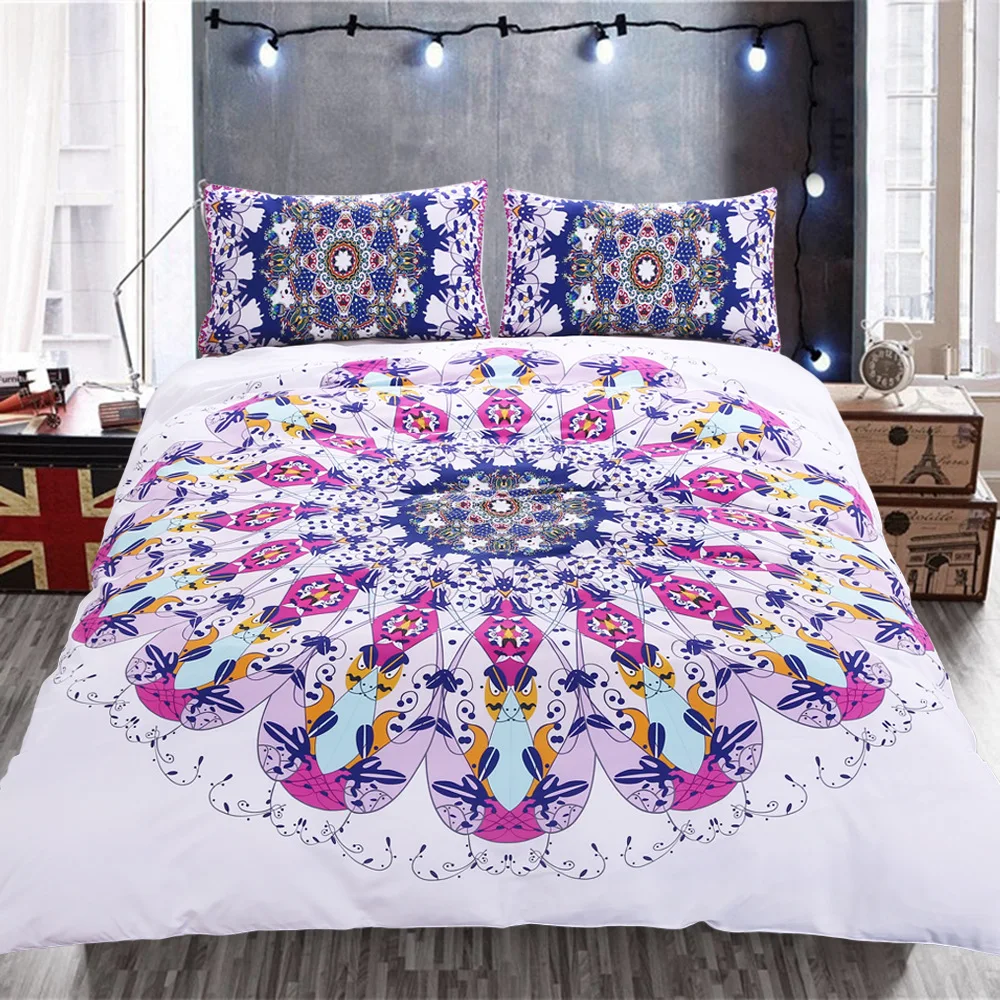 

Swirl Flower Pattern Duvet Cover High Quality Home Textile Quilt Cover with 2 Pillowcase Fashion Bedding 3 Pcs Set and Sheet