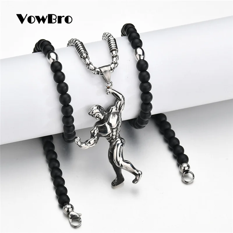 Wowbro серебро цвет титана Нержавеющая сталь мышцы Спорт Тренажерный Зал подвеска