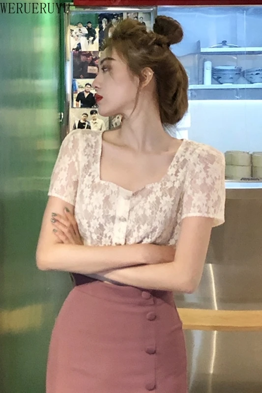 

WERUERUYU purple Button Skirt Women Summer Pencil Skirt