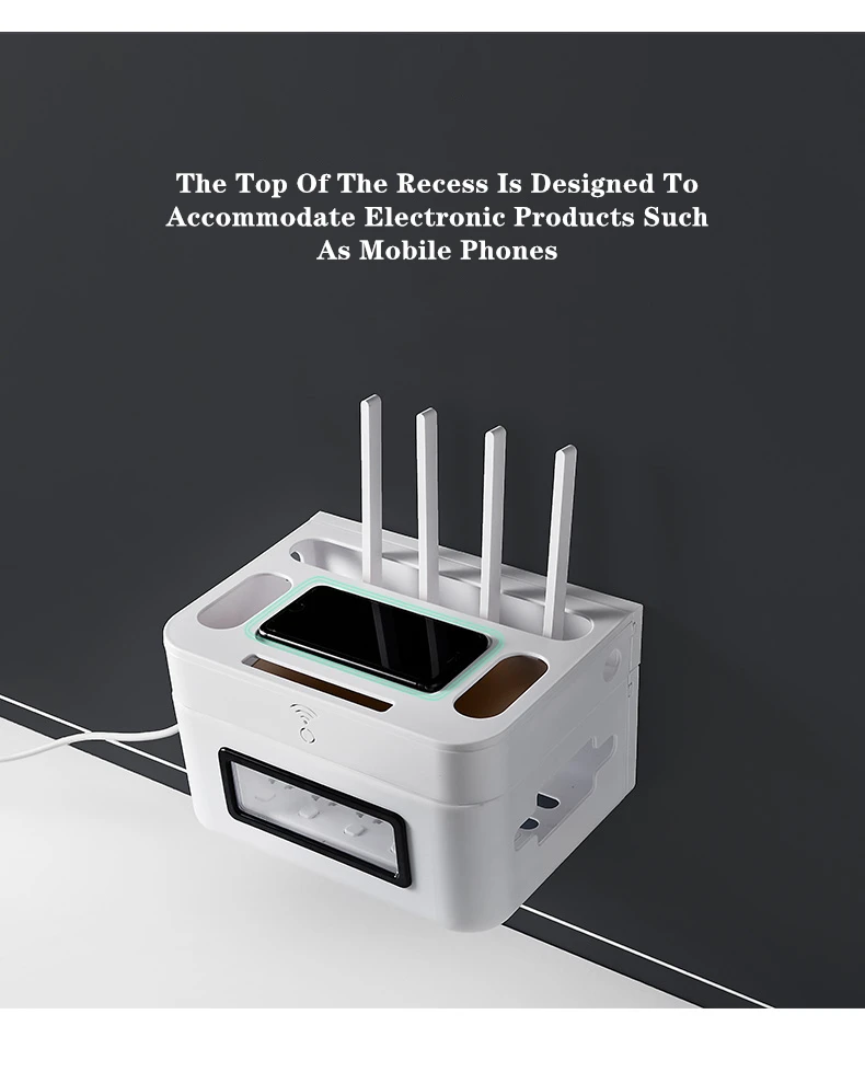 Маршрутизатор Wi-Fi для хранения ящик настенный Монтажная стойка для досок ТВ стойка данных защиты расположение провода Пластик рамки с выдвижными ящиками Тип