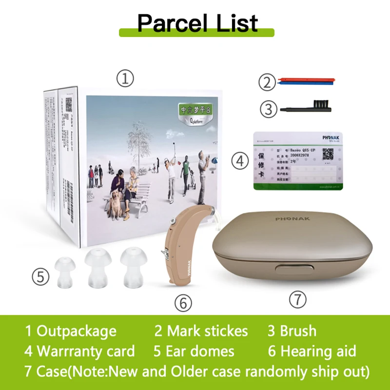 Слуховой аппарат Phonak Baseo с 6/9/12 цифровыми каналами Q5/Q10/Q15 программируемый двойной