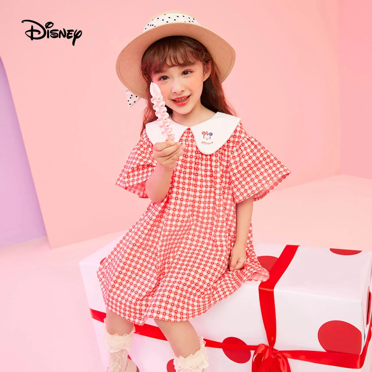 

New Disney Dress Girl Summer Short Sleeve Princess Dress Skin Friendly Breathable Children Dress Fashion Kids Clothes Girl