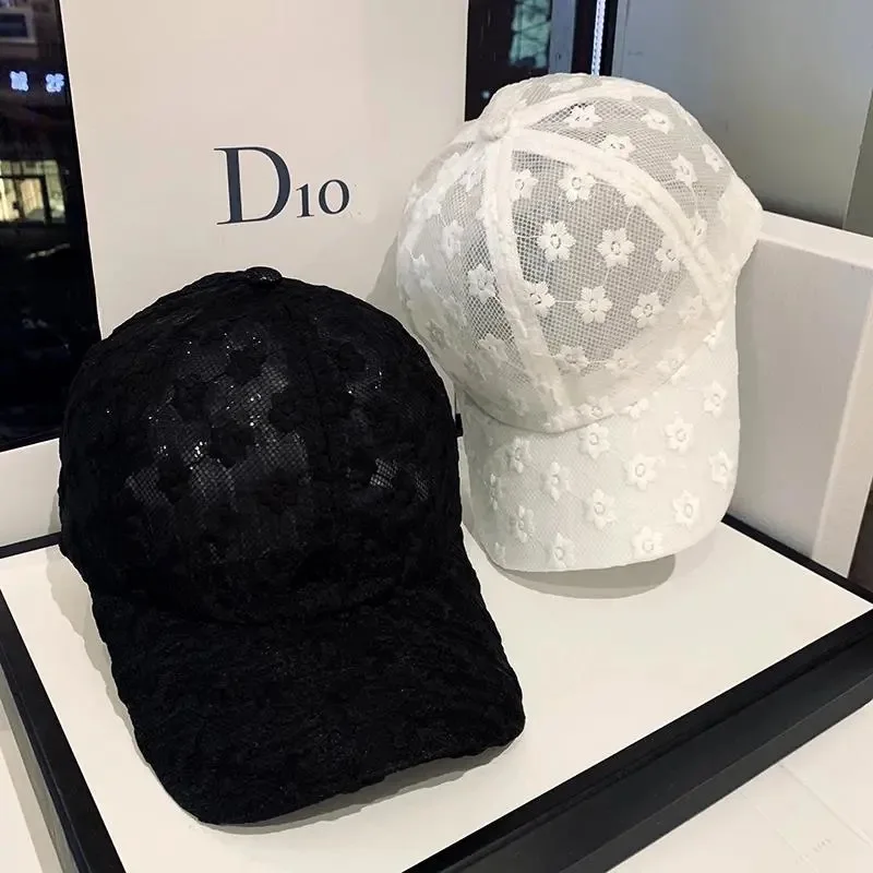 new arrival  Women's summer Baseball Caps fashionable lace floral  thin and breathable sun street  hat