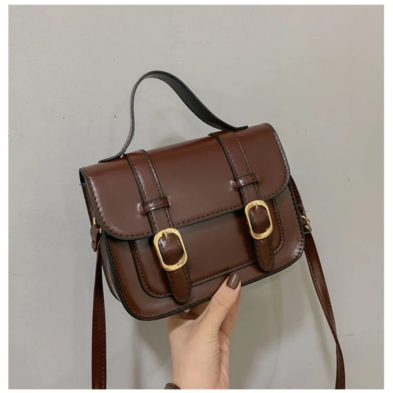 

New Style Winter Vintage Flap Lock Classic Women Bags Casual Leather Shoulder Bags Clutch Crossbody Bag Handbag Messenger