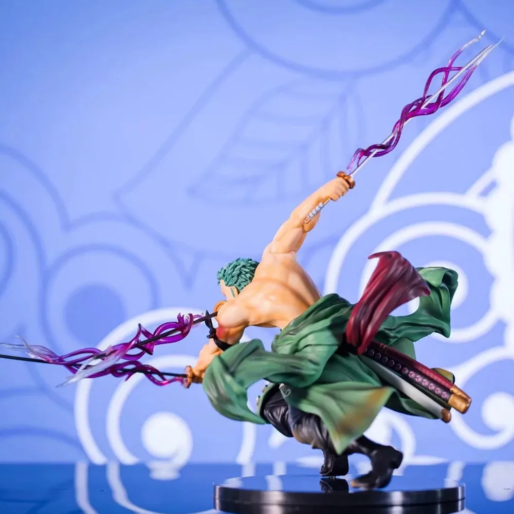 Одна деталь Зоро три тысячи мировой эффект ПВХ фигурки one piece Аниме Roronoa Зоро Коллекция Модель игрушки Diorama