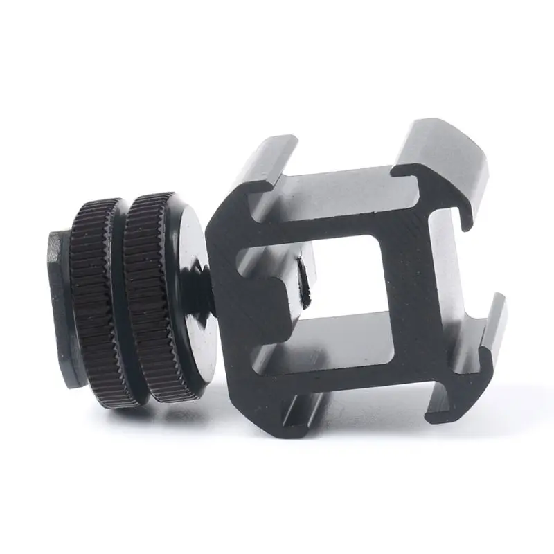 3 Крепление-адаптер для горячего башмака двойной держатель стенд с винтами