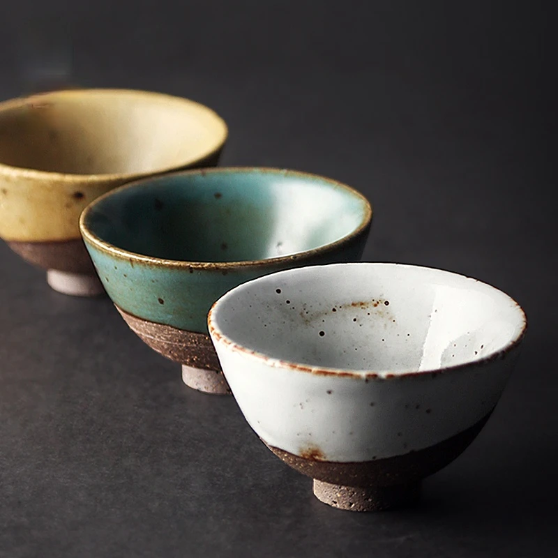 

Japanese Style Coarse Pottery Tea Cup Large Capacity Master Cup Single Cup Handmade Retro Small Ceramic Tea Cup Kung Fu Tea Set