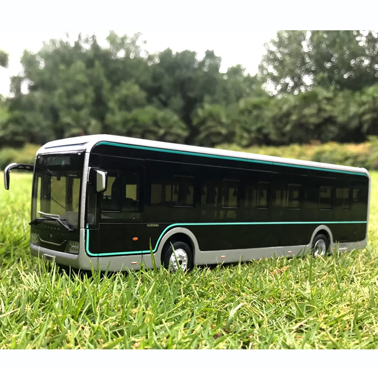 

Original factory 1:42 Yutong U12 Black Diamond Shanghai Pure Electric Bus With light