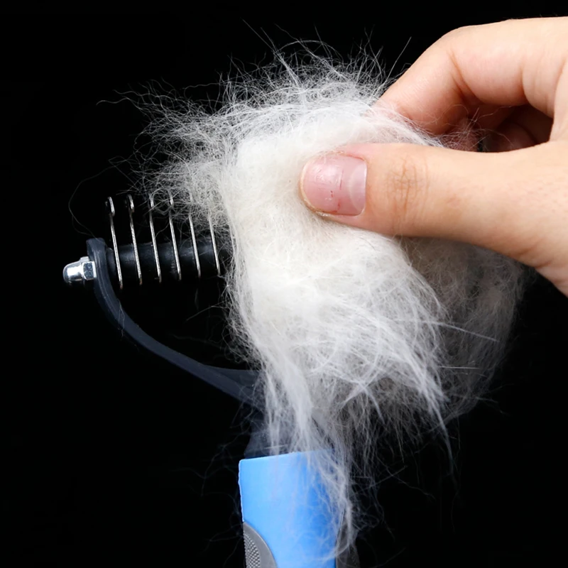 

Расческа для удаления шерсти домашних животных, щетка для собак, обрезная щетка для узелка кошек, резак для ухода за шерстью, аксессуары для ...