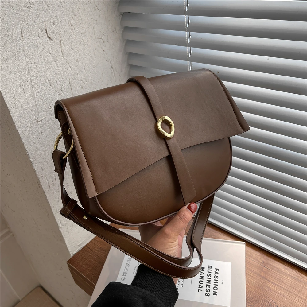 

Classic Design Half Moon Saddle Small Shoulder Crossbody Bags For Women Luxury Brand High Quality PU Leather Purses And Handbags