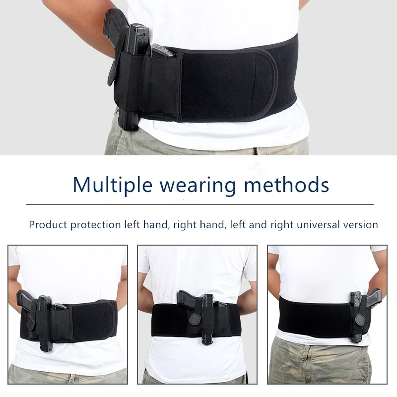 

Tactical Holster Hidden Holster Wide Belt Mobile Phone Defense Holster Tourniquet Pouch Concealed Glock 19 Belly Band Holster