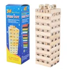 54 шт Строительные блоки, игрушка забавные мини деревянная башня Деревянный укладчик экстракт Монтессори Образовательные игры для детей, подарки для детей