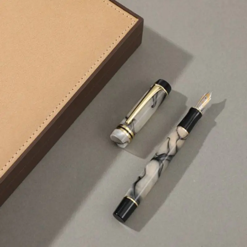 

Ручка перьевая акриловая с перьевой ручкой, Классическая каллиграфия для бизнеса, школьные принадлежности для учеников