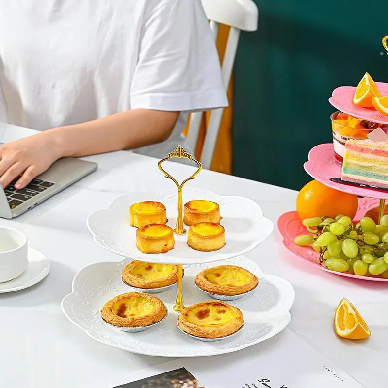 

Многослойный магнитный поднос с вращением на 360 ° для банкета, вечеринки, кондитерских изделий, торта на день рождения