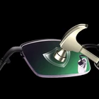 Титановые металлические бифокальные многофокальные очки для чтения для мужчин и женщин, мужские очки с защитой от сисветильник, Полуободковые увеличительные очки для дальнозоркости 1,0-4,0