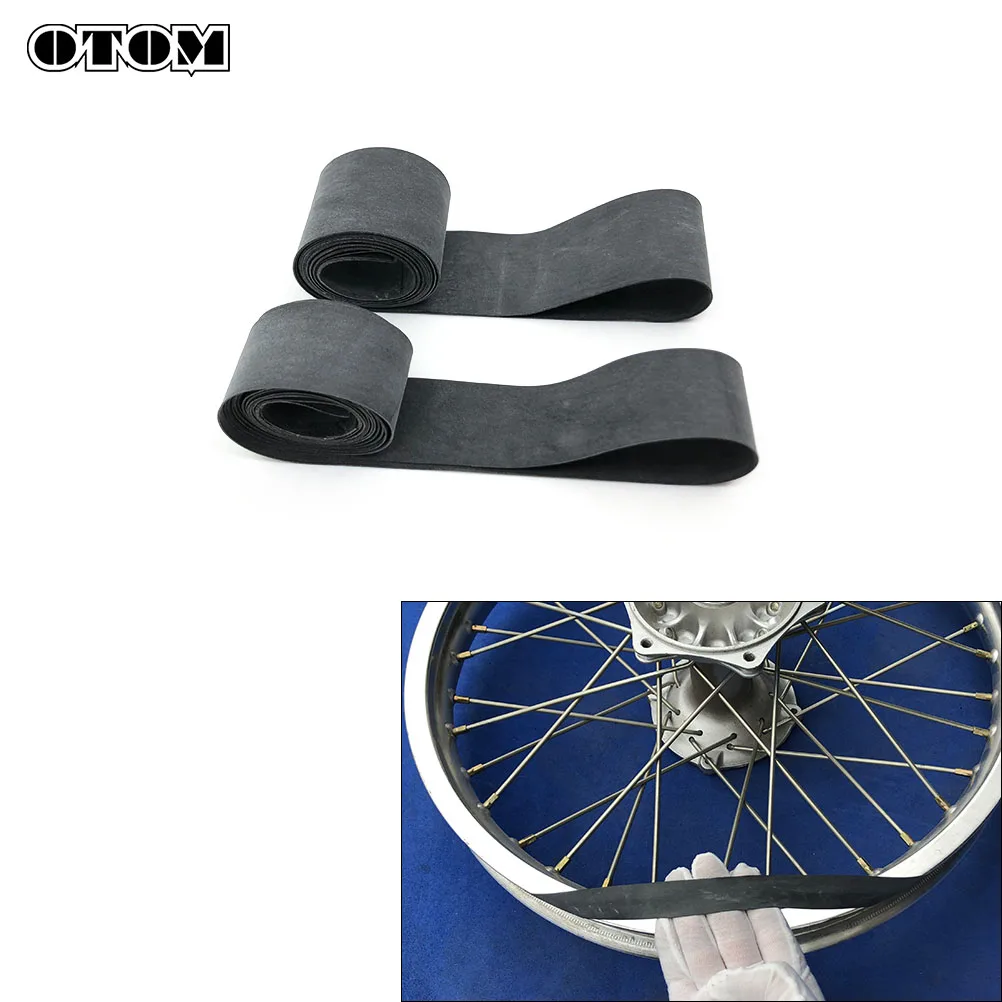 OTOM 2 Pcs Universal Motorcycle Tire Pad Front Rear Wheel Tires Liner Stab Pad Anti-rolling Mat Rim Tapes Strips Rubber Gasket