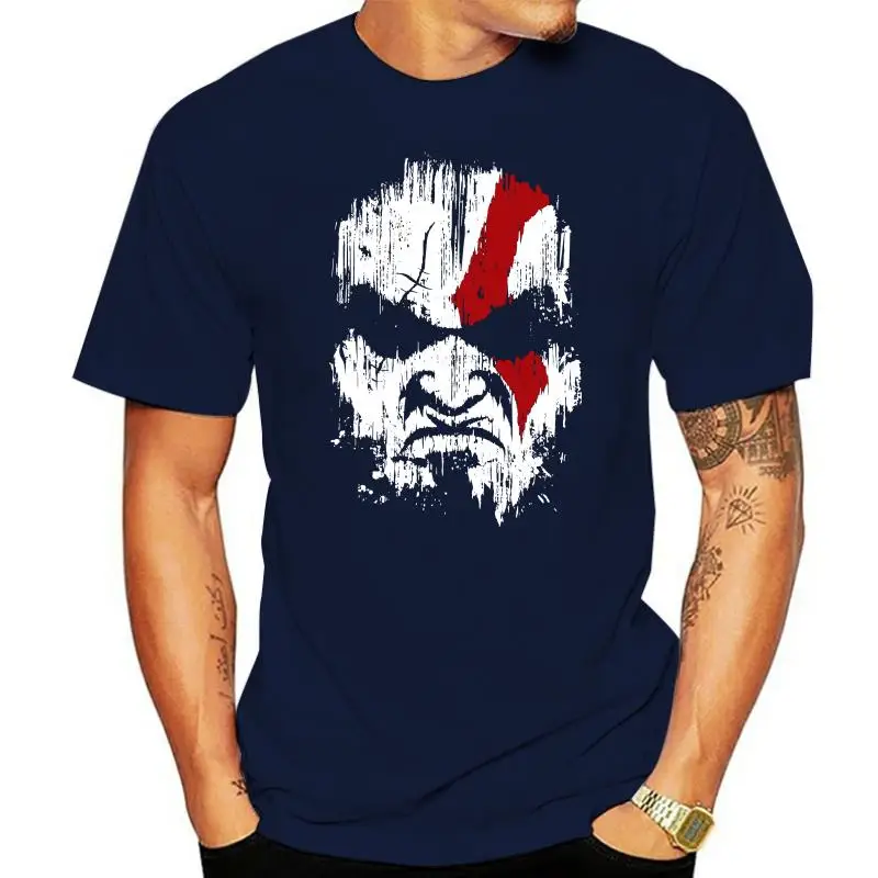 

KRATOS GOD OF WAR DEMIGOD FACE UNISEX BLACK CLASSIC GAMERS PH3 T-SHIRT Cool Casual pride t shirt men Unisex New Fashion