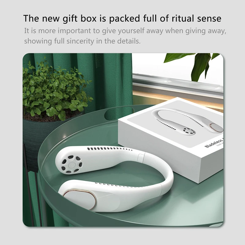 

Hanging Neck Fan Portable Ceiling Fan Handless Neckless Sports Fans 4000 MAh Battery-powered Personal Fan USB Powered Table Fans