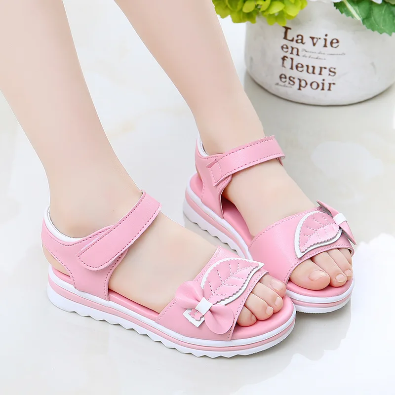 

Girls' sandals summer middle-aged children's students princess shoes little girls children's soft-soled girls shoes