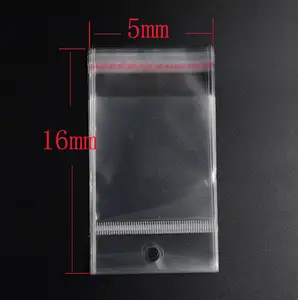 Пакеты 5 см х 16 см, прозрачные самоклеящиеся пластиковые пакеты