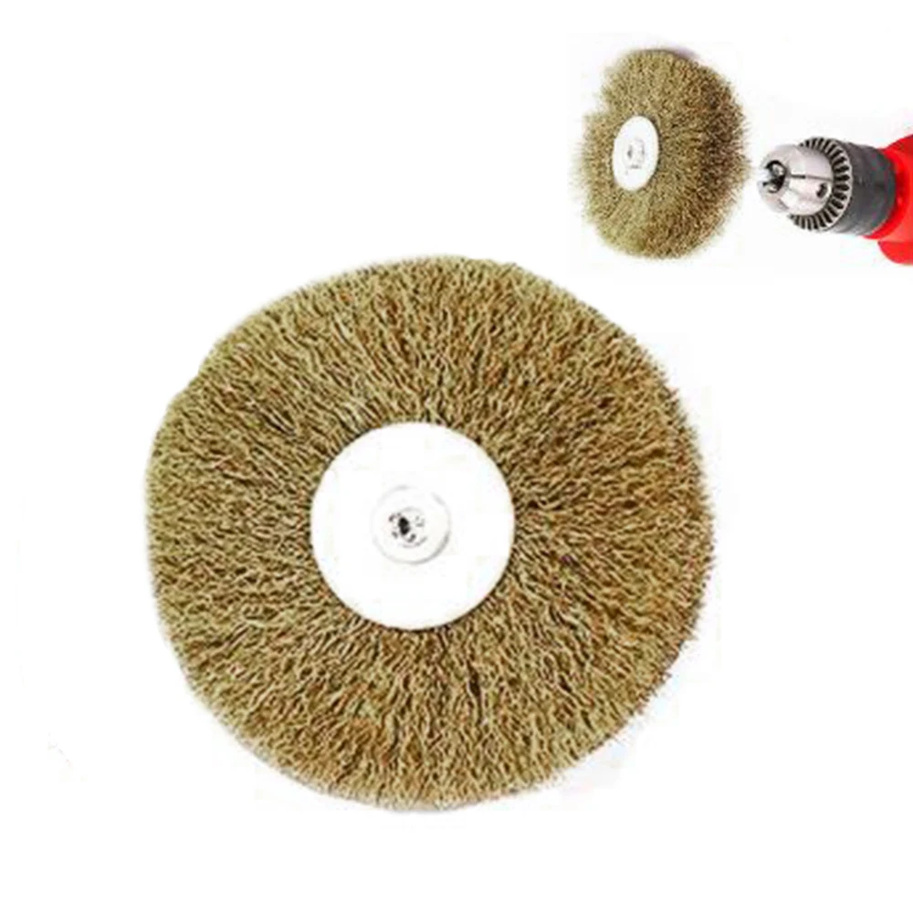 

90mm Copper Wire Wheel Soft Brass Brush For Rotary Tools Grinder Metal Polishing