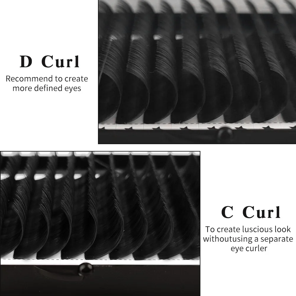 

NO Black Volume Lash Extension Premium Natural Mink Individual Eyelash 16Rows 8~17mm Mix Makeup Silk Lash Extensions