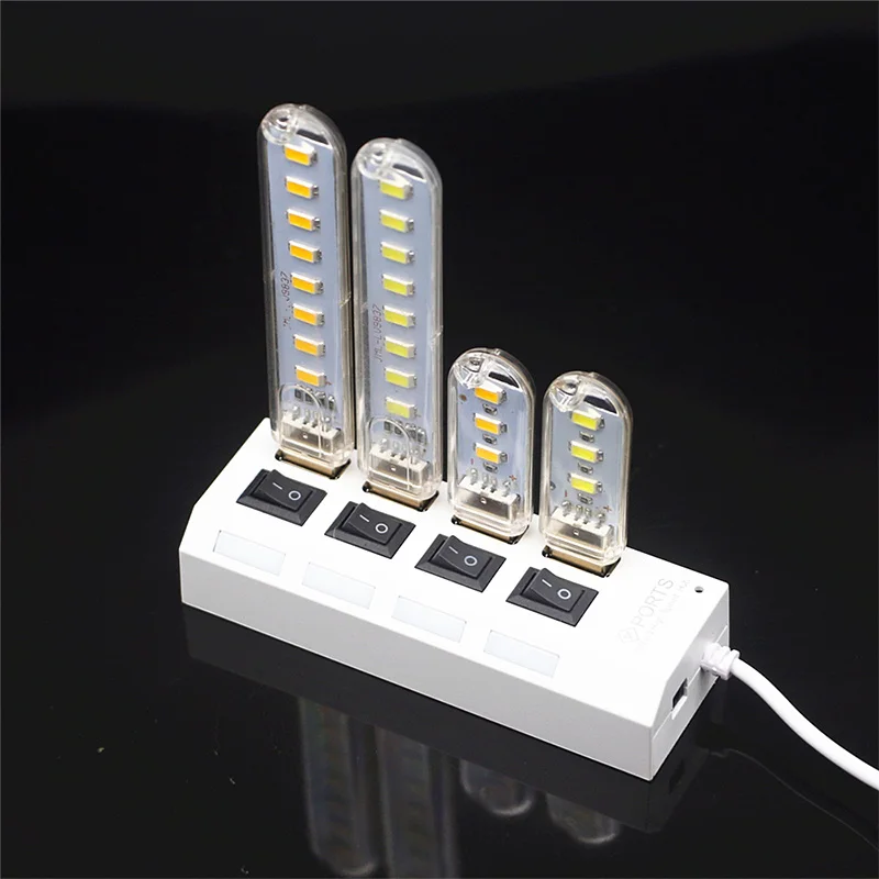 USB светодиодный Nachtlampje Draagbare U диск Lampen 8 s Kleurrijke Mini Boek Licht 4 Вт Светодиодный