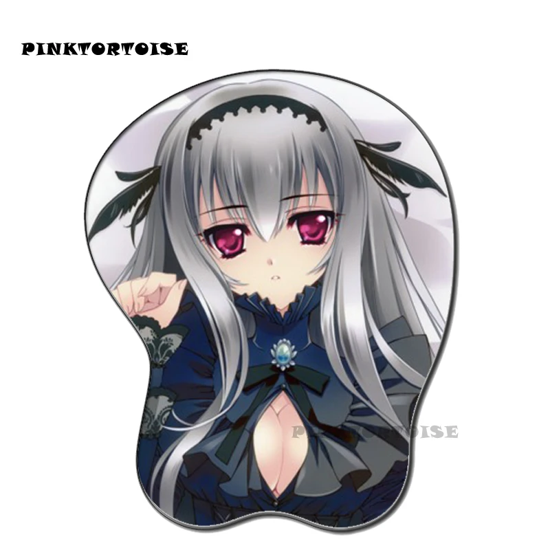 PINKTORTOISE anime lolita gril Silicon  3D chest Mouse  Pad Ergonomic Mouse Pad Gaming MousePad playmat