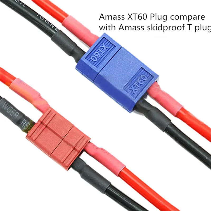 10/20 шт. XT60 черный/голубой/XT60+/XT30UPB/XT60-E/XT60-L штекерно-разъемы Вилки провод с силикатной гелевой обмоткой для Батарея Quadcopter Drone