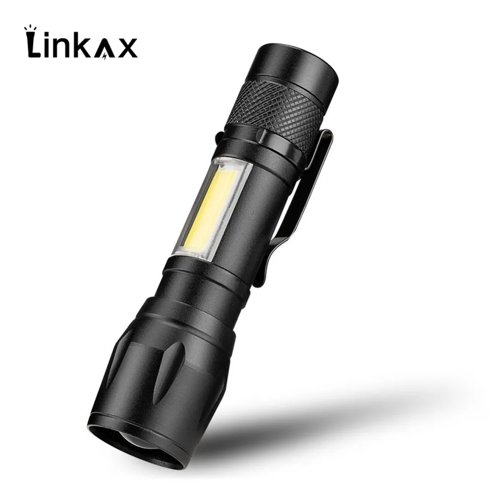 Новейшая модель CREE XML Q5 + COB светодиодный фонарик Портативный мини