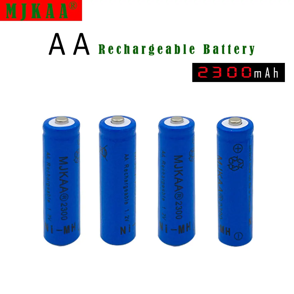 4 шт./Новый 2019 NI MH/NI 2300 мА/ч 1 2 V AA Батарея подходит для светодиодный фонарик