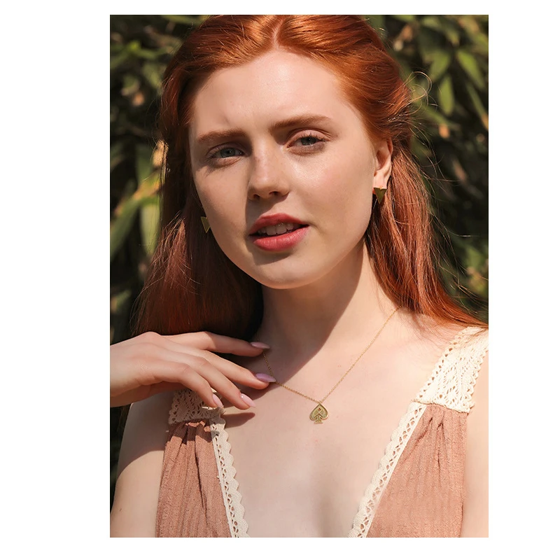 Ожерелье женское из серебра 100% пробы с подвеской в виде покерных карт | Украшения