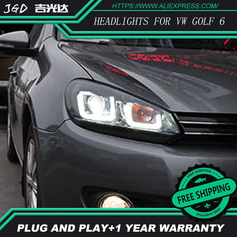 Автомобильный Стайлинг чехол для передней фары VW Golf 6 GTI 2010-2012 golf mk6 светодиодный