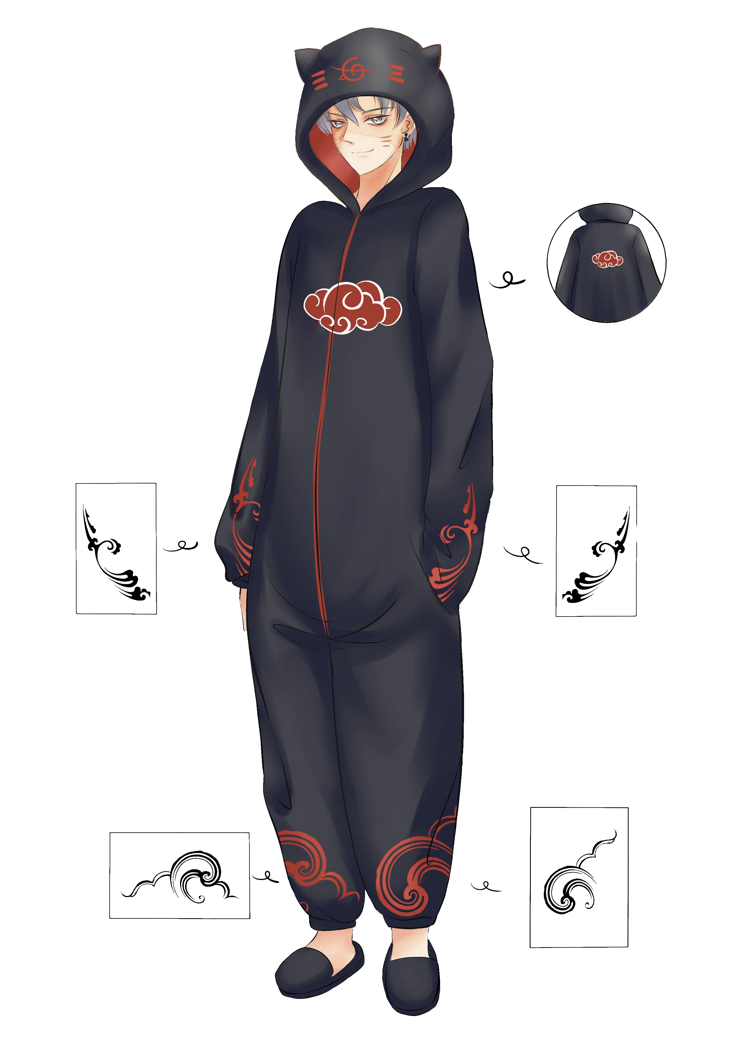 Ограниченная серия костюмированных костюмов Editio Naruto Akatsuki Uchiha Itachi, фланелевые пижамы для женщин и мужчин, теплые плотные комбинезоны для взрослых и детей