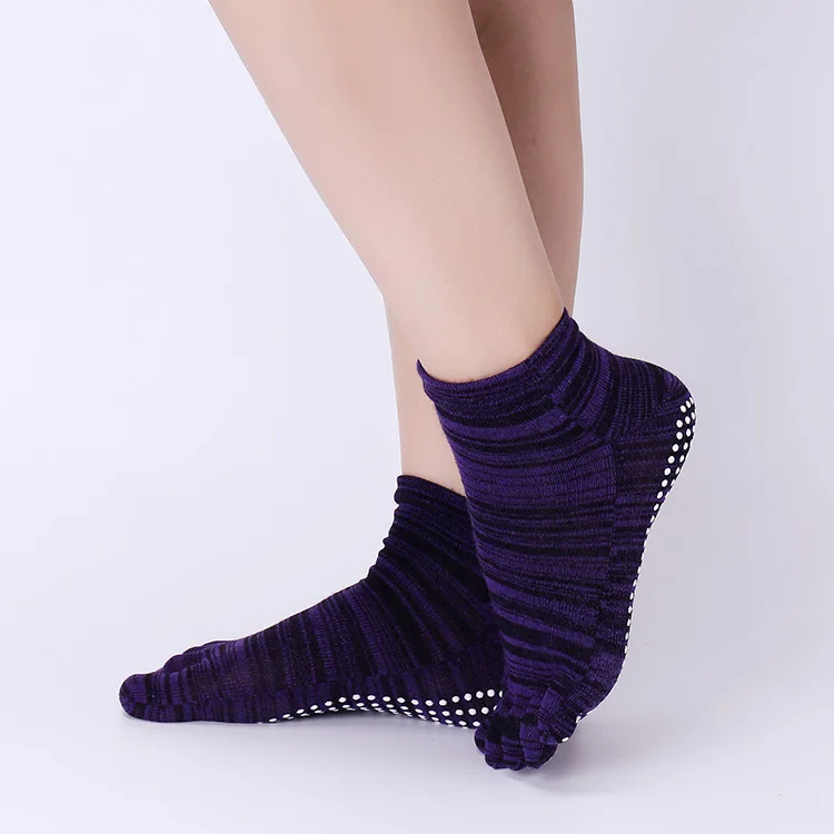 Женские носки для йоги с открытой спиной противоскользящие до щиколотки Пилатес