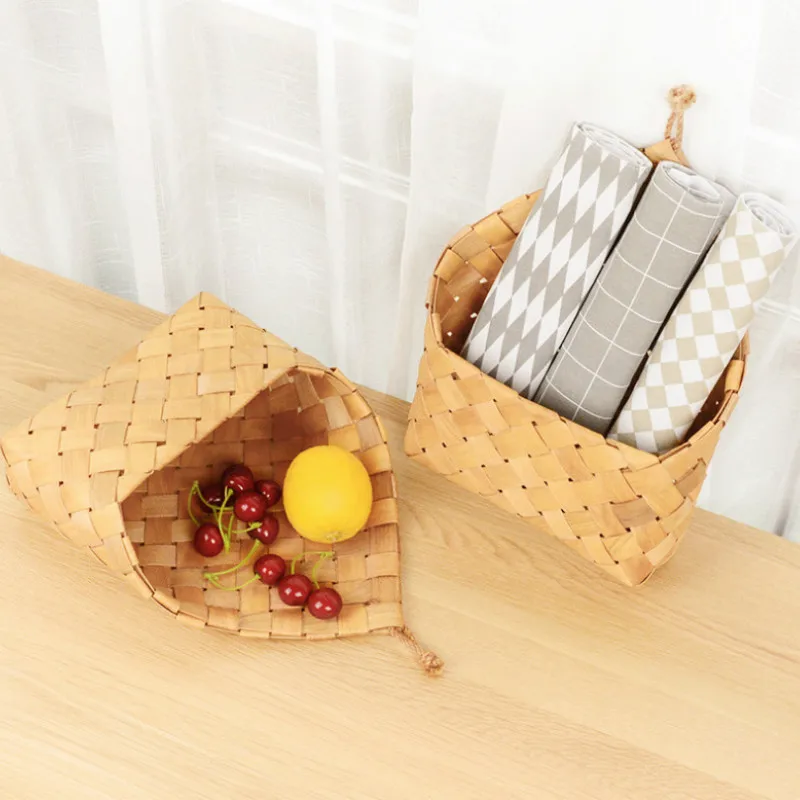 1 шт. деревянная подвесная корзина для фруктов и овощей|Корзины хранения| |