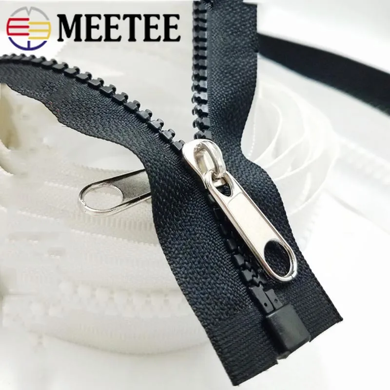Meetee 1/2 шт. 50-300 см полимерные молнии двусторонние ползунки съемники для наружной