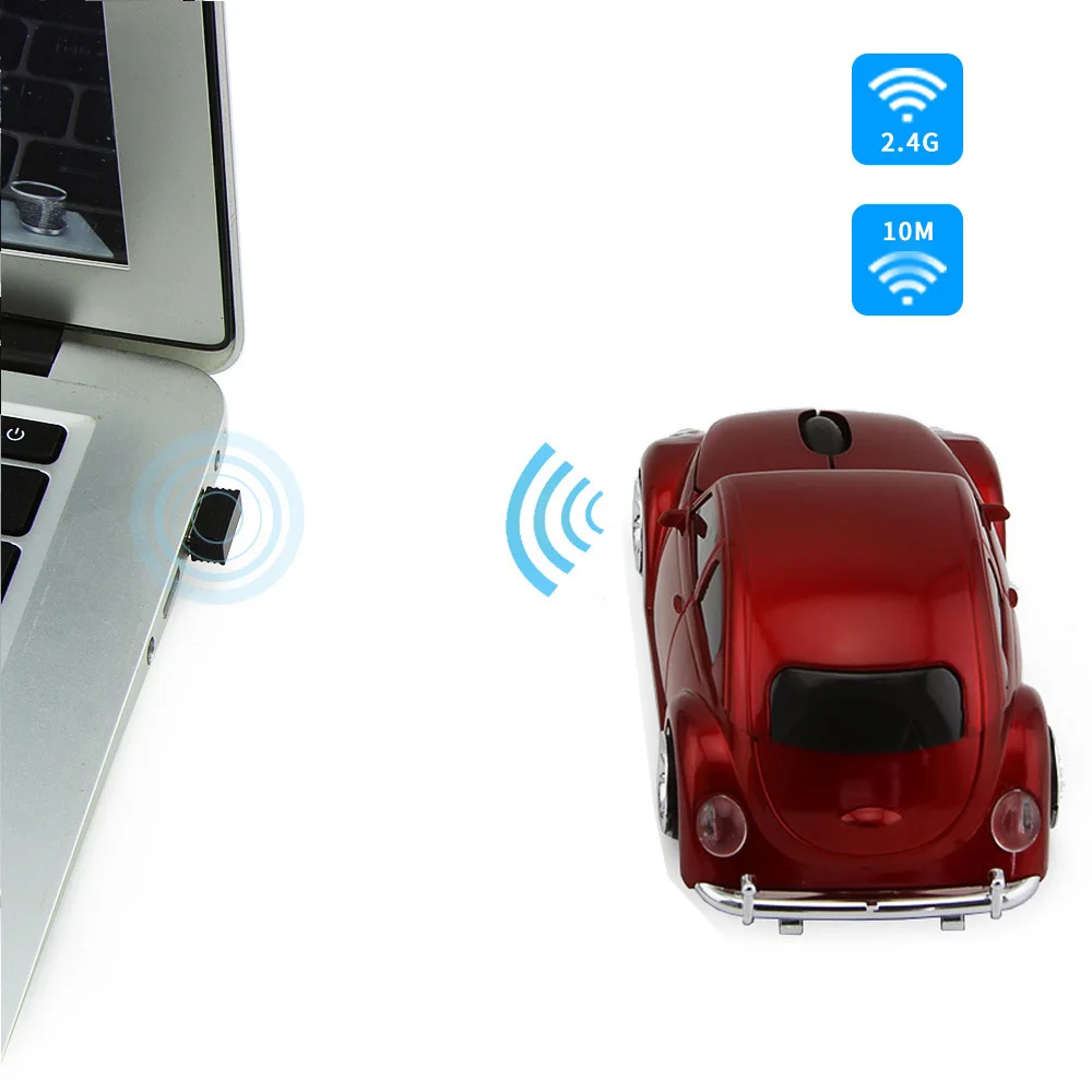 CHYI Милая Беспроводная 3d Компьютерная мышь для автомобиля Mini Usb оптическая VW Beetle Auto Mause Эргономичная Детская Подарочная компьютерная мышь для Mac ноутбука настольного компьютера