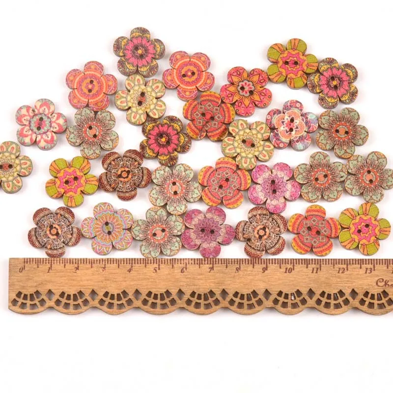 100 шт. деревянные пуговицы сливы винтажные моющиеся напечатанные ювелирные