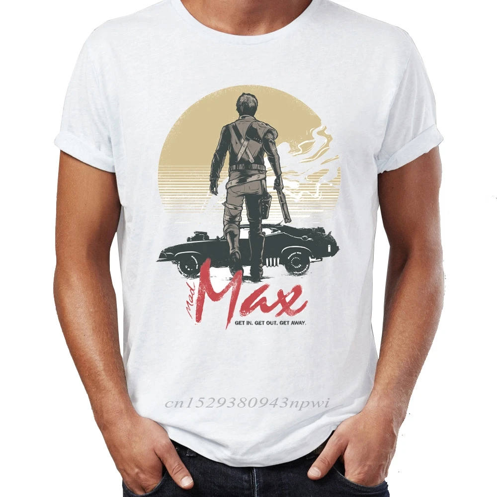 

Brand New Men T Shirts 100% Cotton Mad Max Get In Get Out Get Away Awesome Illustration Artwork Printed Tee Shirts Oversize