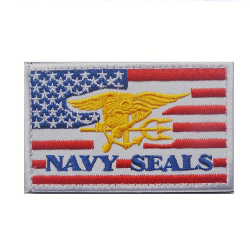 3D вышитая нашивка США печать морской котик тактическая вышивка значок ткань
